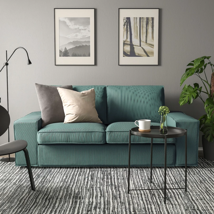 2-местный диван - IKEA KIVIK, 83x95x190см, бирюзовый, КИВИК ИКЕА (изображение №2)