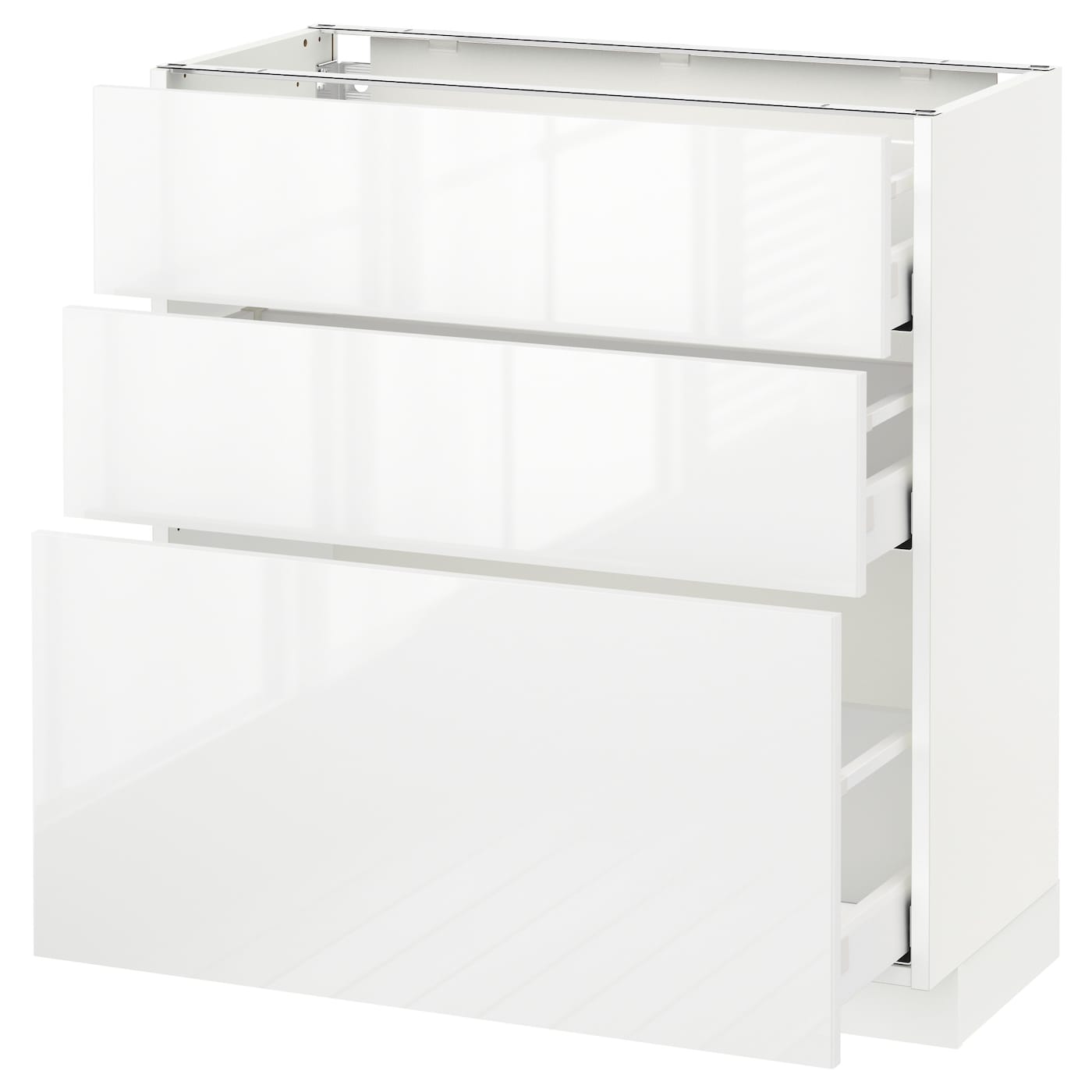 Напольный кухонный шкаф  - IKEA METOD MAXIMERA, 88x39x80см, белый, МЕТОД МАКСИМЕРА ИКЕА