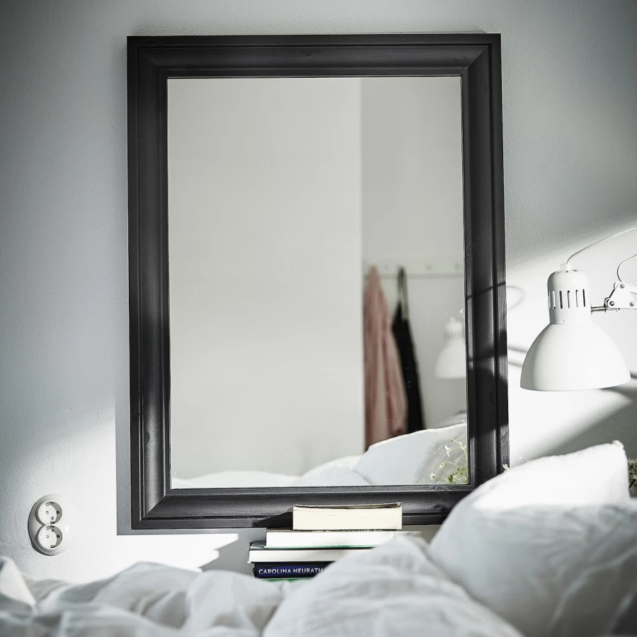 Зеркало - TOFTBYN IKEA/ ТОФТБЮН ИКЕА, 65х85 см, черный (изображение №4)