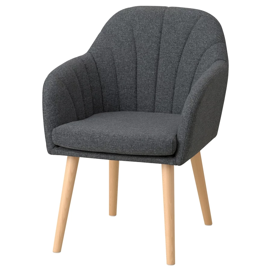 Кресло - IKEA BÄSTDAL/BASTADAL, 60х66х80 см, темно-серый, БОСТДАЛ ИКЕА (изображение №1)