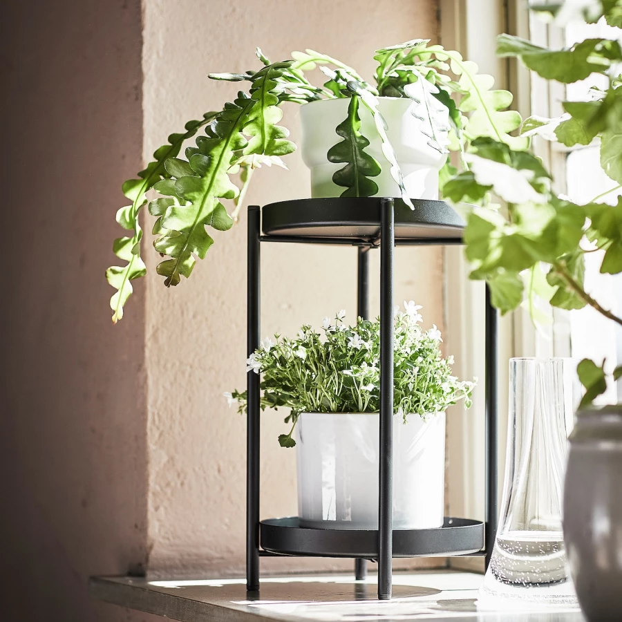Подставка для растений - IKEA OLIVBLAD, 35 см, черный, ОЛИВБЛАД ИКЕА (изображение №2)