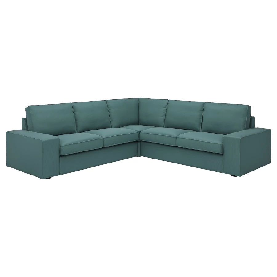 4-местный угловой диван - IKEA KIVIK, 83x95x257см, синий, КИВИК ИКЕА (изображение №1)
