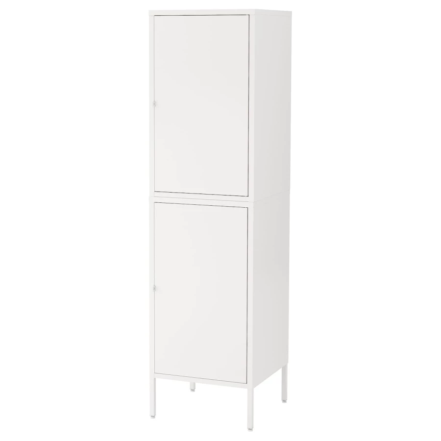 Комбинация с дверями - IKEA HÄLLAN/HALLAN/ХЭЛЛАН ИКЕА, 167х47х45 см, белый (изображение №1)