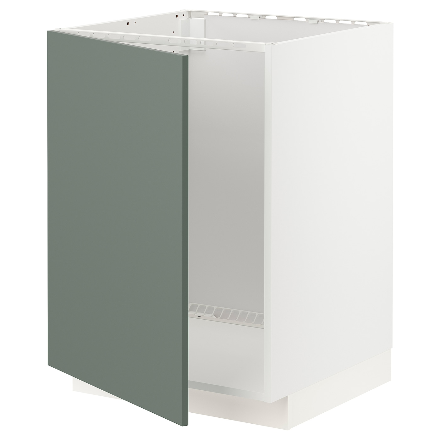 Шкаф под раковину - METOD IKEA/ МЕТОД ИКЕА, 88х60 см,  белый/зеленый