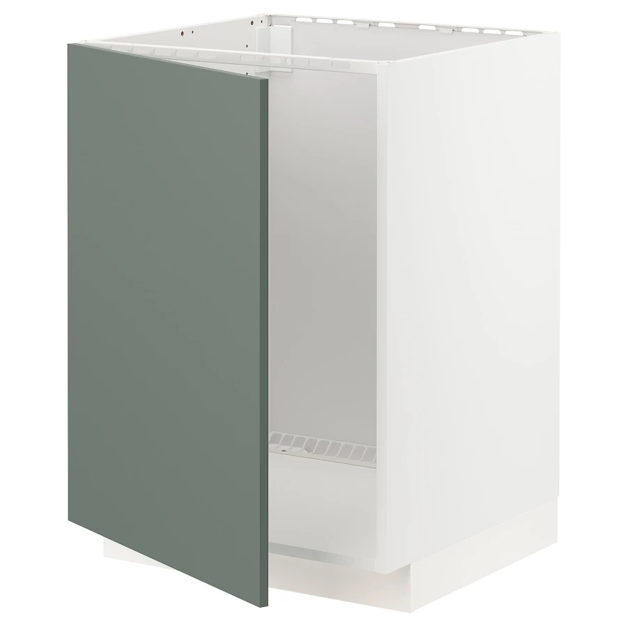 Шкаф под раковину - METOD IKEA/ МЕТОД ИКЕА, 88х60 см,  белый/зеленый (изображение №1)