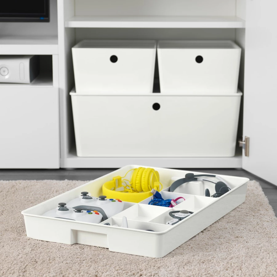 Лоток для столовых приборов - IKEA KUGGIS, 53х36 см, белый, КУГГИС ИКЕА (изображение №5)