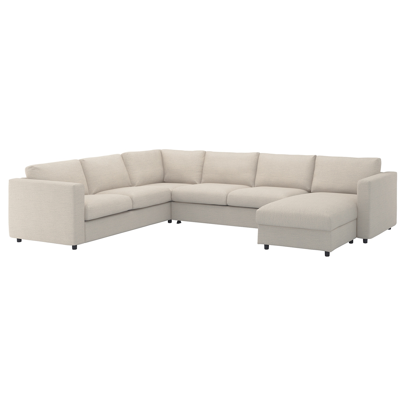 Угловой диван-кровать с шезлонгом - IKEA VIMLE/ВИМЛЕ ИКЕА, 249/349х83х164 см, белый
