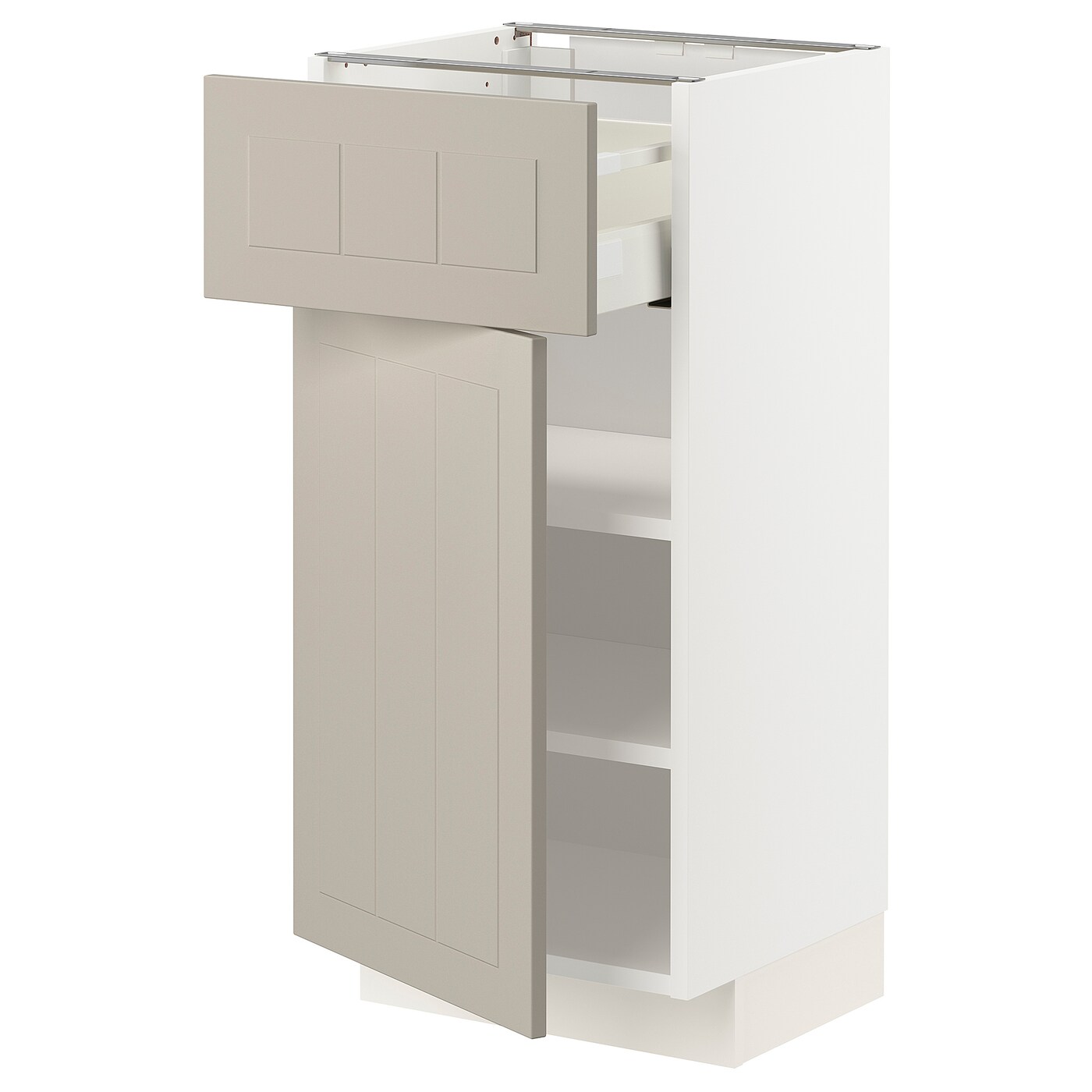 Напольный шкаф - METOD / MAXIMERA IKEA/ МЕТОД/ МАКСИМЕРА ИКЕА,  40х88 см, белый/бежевый