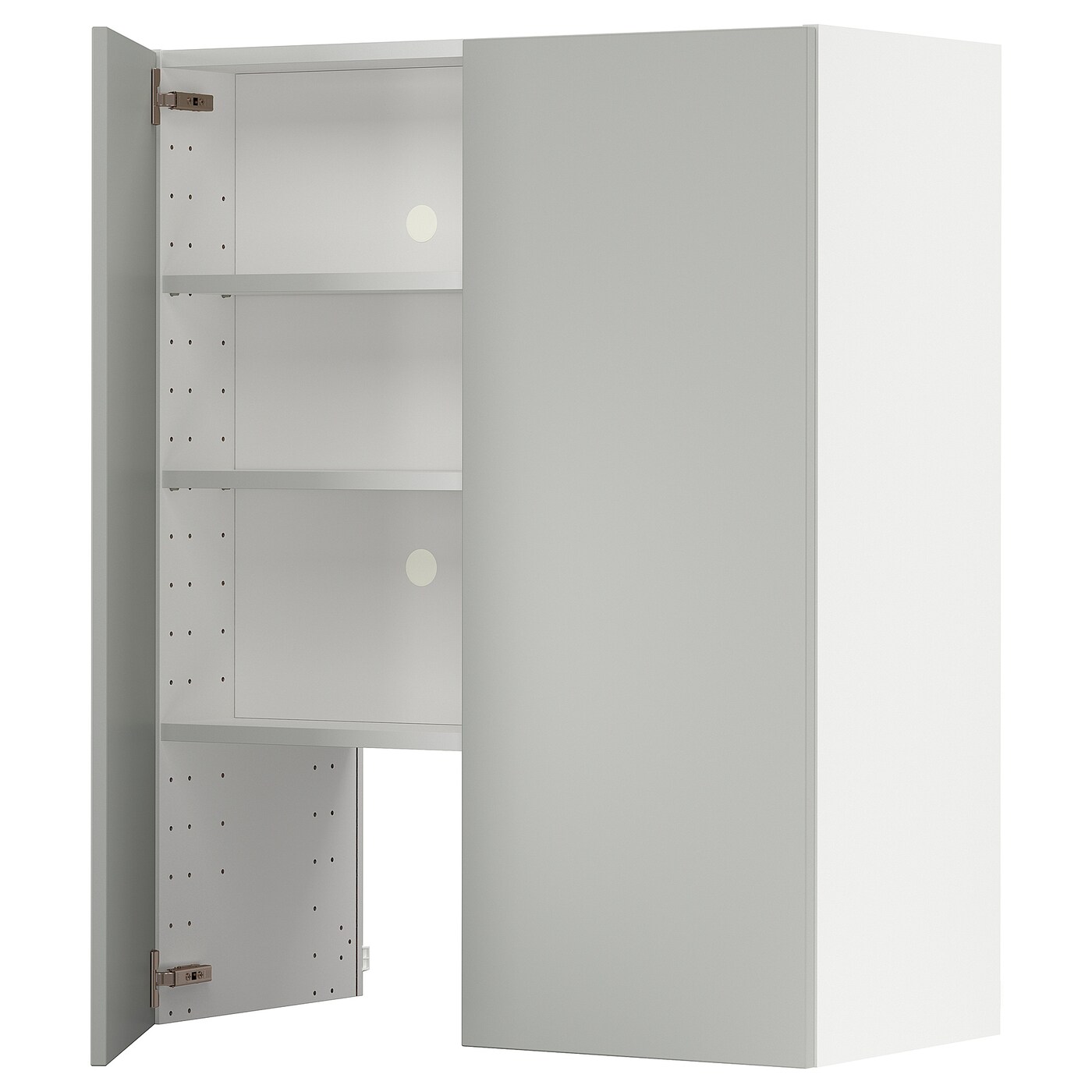 Шкаф - METOD IKEA/ МЕТОД ИКЕА,  100х80 см, белый/серый