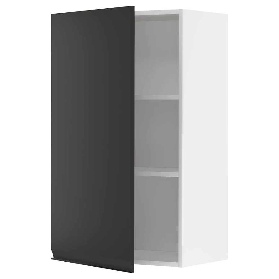 Навесной шкаф с полкой - METOD IKEA/ МЕТОД ИКЕА, 100х60 см, белый/черный (изображение №1)