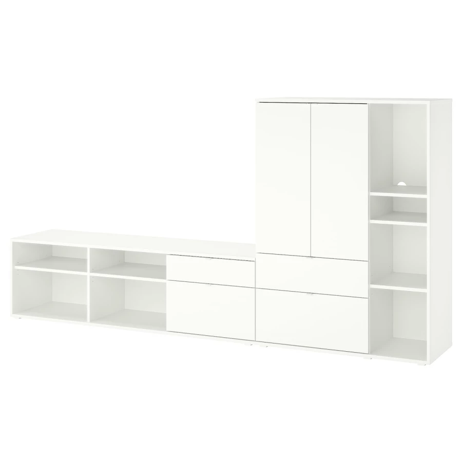 Комбинация для хранения  - VIHALS IKEA/ ВИХАЛС ИКЕА, 140х285 см, белый (изображение №1)