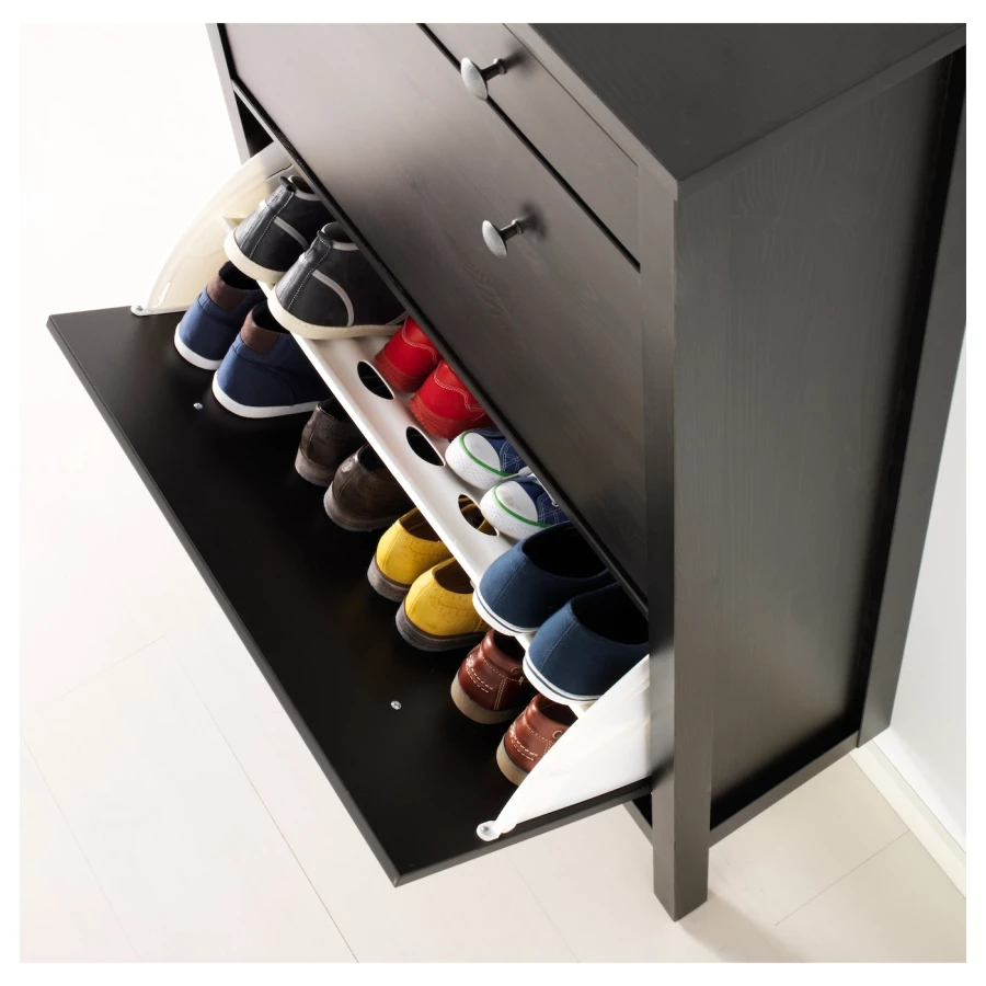 Шкаф/хранилище для обуви - HEMNES IKEA/ ХЕМНЭС ИКЕА, 89x127 см, коричневый (изображение №5)
