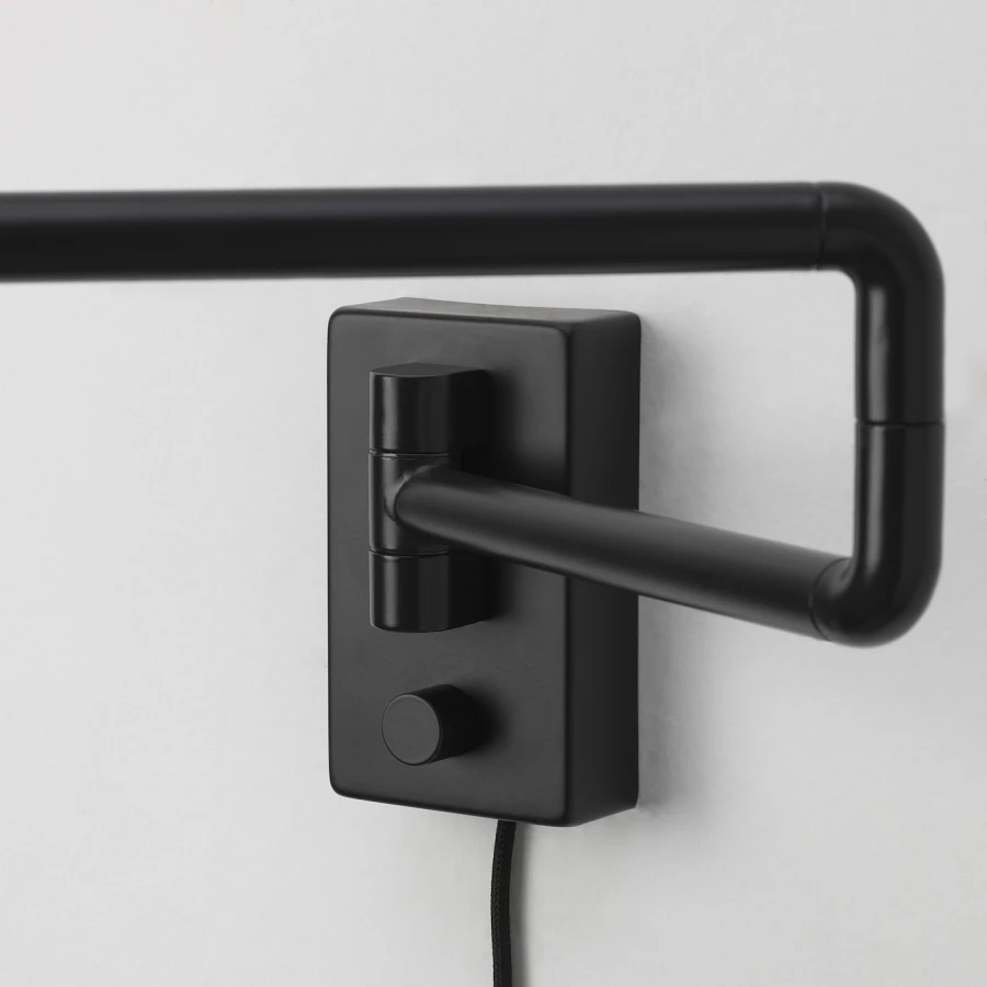 Настенный светильник -  NYMÅNE /NYMАNE IKEA/ НИМОНЕ ИКЕА, 7 см, черный (изображение №4)