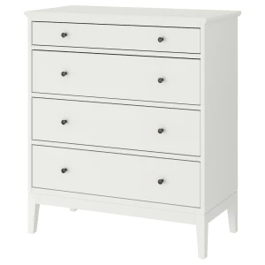 Комод с 4 ящиками - IKEA IDANAS/IDANÄS ИКЕА ИДАНЭС, 104x118 см, белый