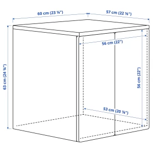 Второе фото. Шкаф детский - IKEA PLATSA/SMÅSTAD/SMASTAD, 60x55x63 см, белый/бежевый, ИКЕА