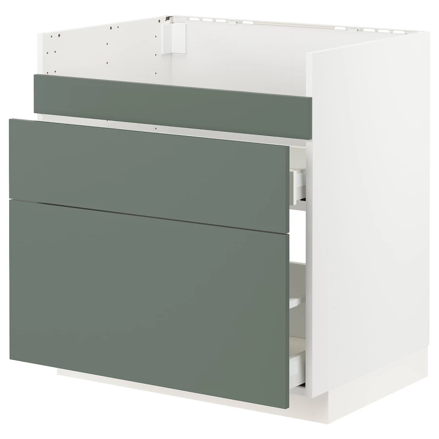 Шкаф под раковину /3 шт/2 шт - METOD / HAVSEN/MAXIMERA  IKEA/ МЕТОД/ХАВСЕН/МАКСИМЕРА ИКЕА, 88х80 см,  зеленый/белый (изображение №1)