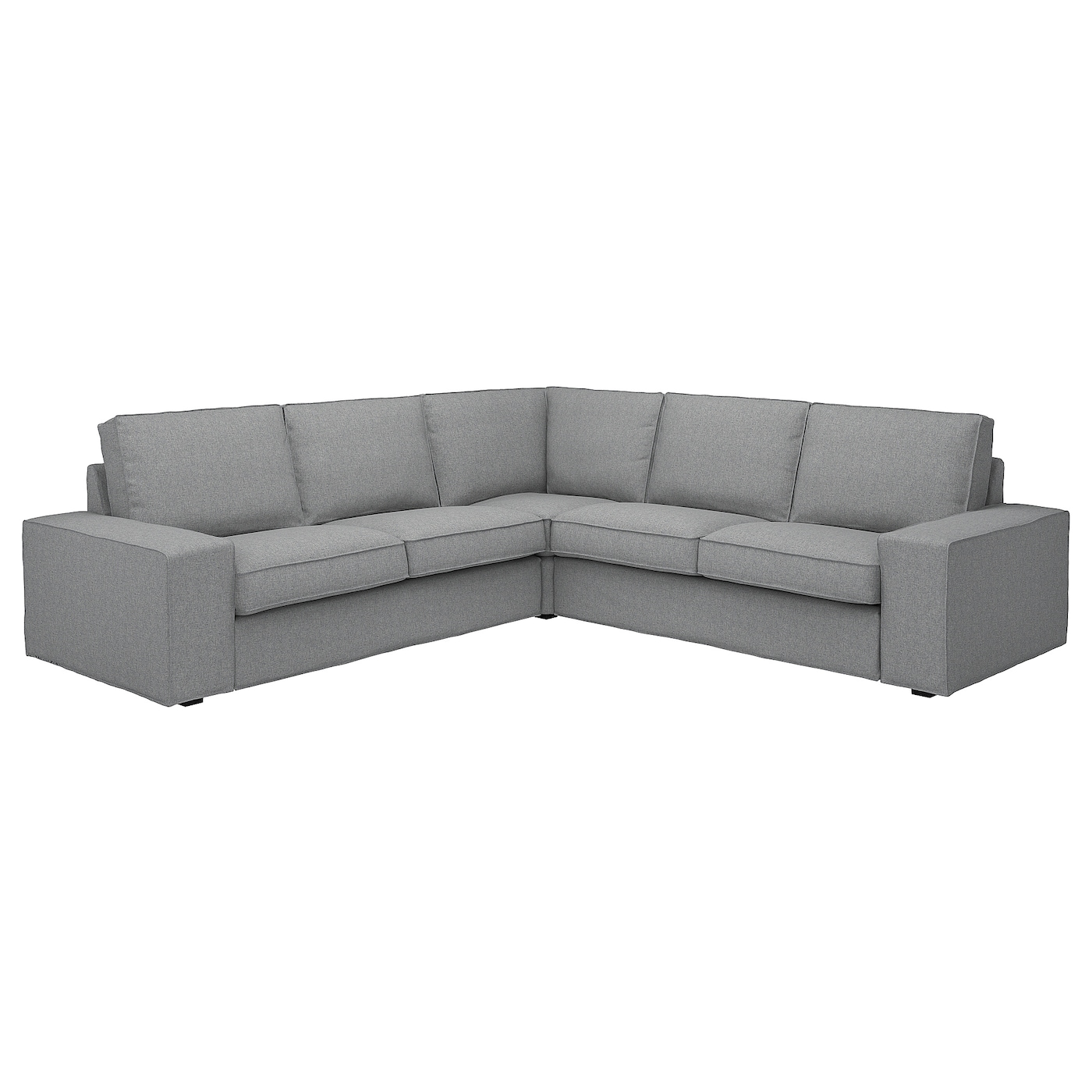 4-местный угловой диван - IKEA KIVIK, 83x95x257см, серый, КИВИК ИКЕА