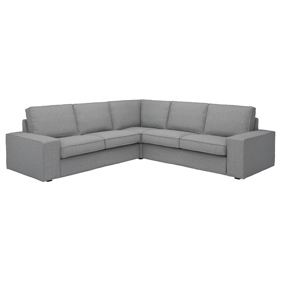 4-местный угловой диван - IKEA KIVIK, 83x95x257см, серый, КИВИК ИКЕА (изображение №1)