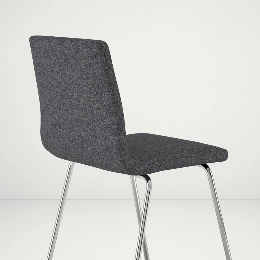Барный стул - IKEA LILLÅNÄS/ЛИЛЛОНЭС ИКЕА, 35х40х94 см, темно-серый (изображение №5)