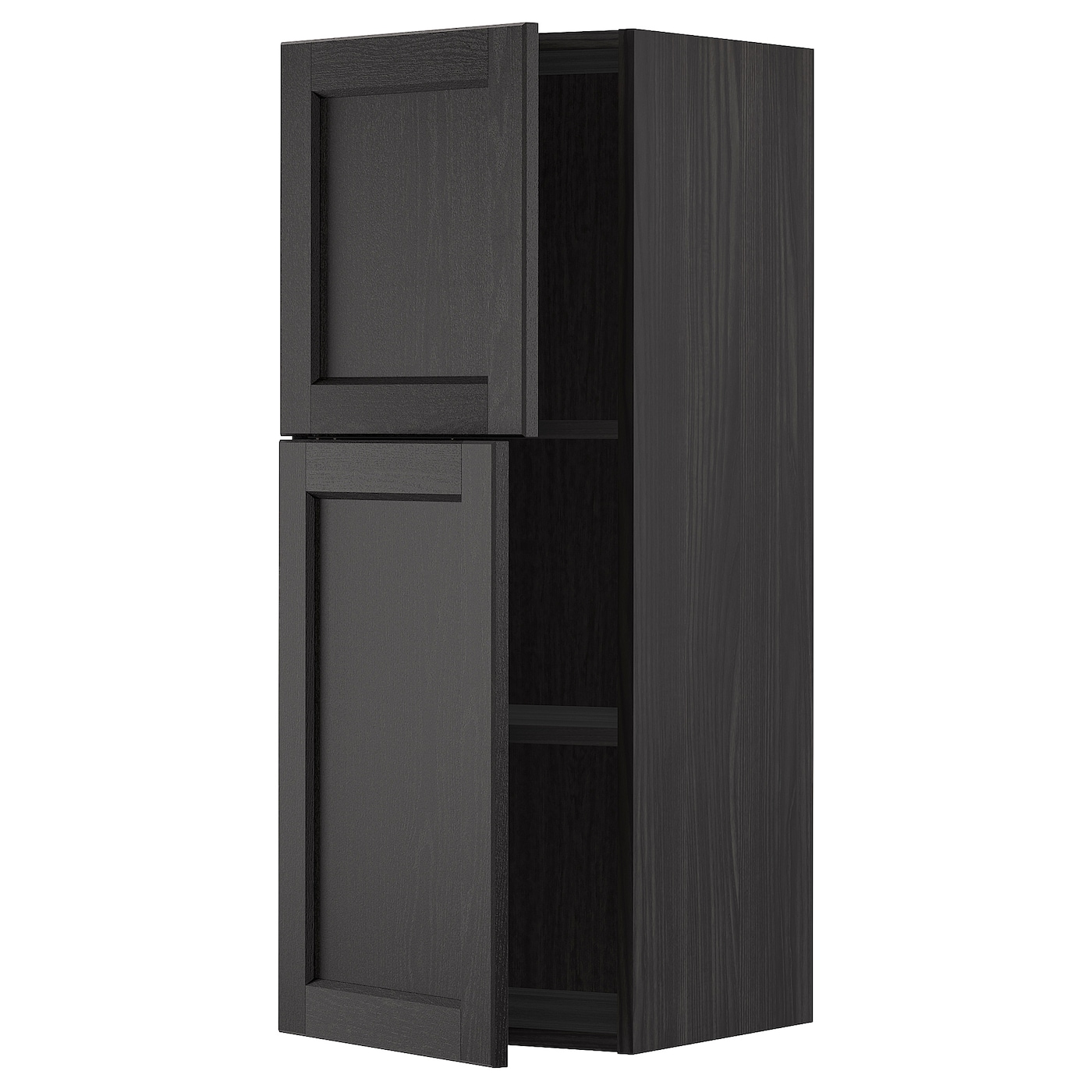 Навесной шкаф с полкой - METOD IKEA/ МЕТОД ИКЕА, 100х40 см, черный