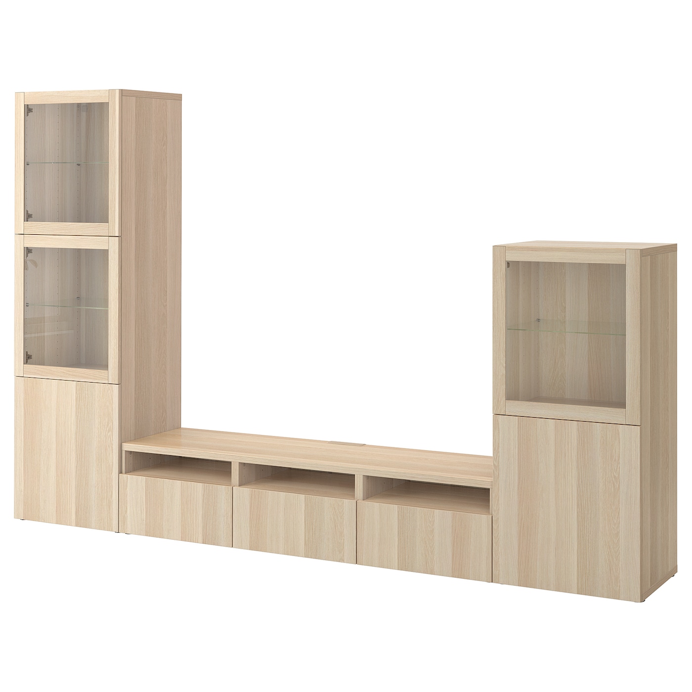 Комплект мебели д/гостиной  - BESTÅ / BESTА IKEA/ БЕСТА ИКЕА, 300х193х42 см, под беленый дуб