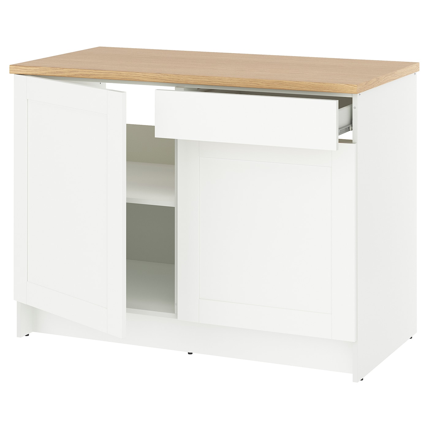 Напольный шкаф - IKEA KNOXHULT/ИКЕА КНОКСХУЛЬТ, белый/под беленный дуб