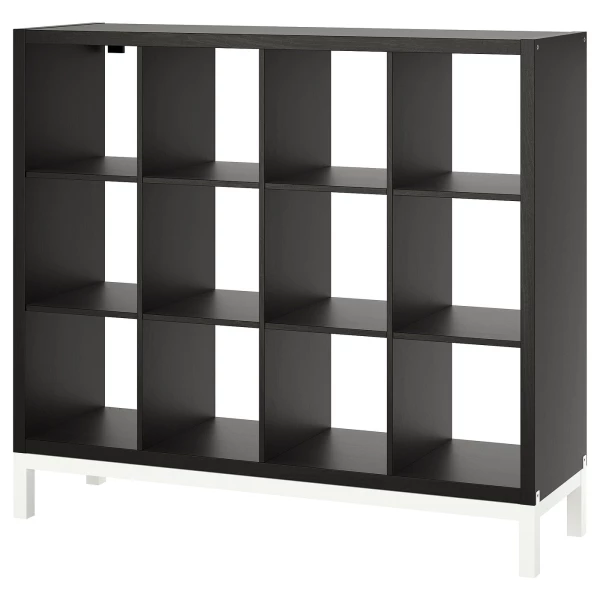 Стеллаж - IKEA KALLAX, 147х39х129 см, белый/черно-коричневый, КАЛЛАКС ИКЕА