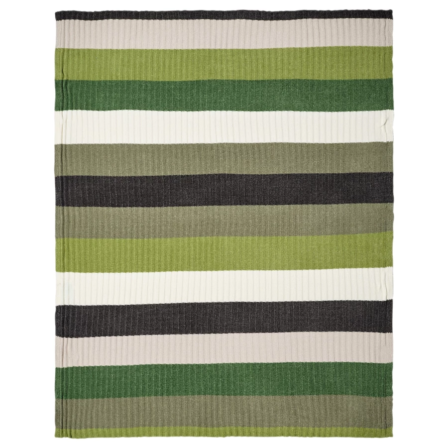 Плед - FJALLTRIFT  IKEA/ ФЬЯЛЛТРИФТ ИКЕА, 130x170 см,  зеленый/черный (изображение №2)
