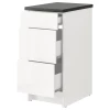 Базовый шкаф с выдвижными ящиками - IKEA KNOXHULT, белый, Кноксхульт ИКЕА