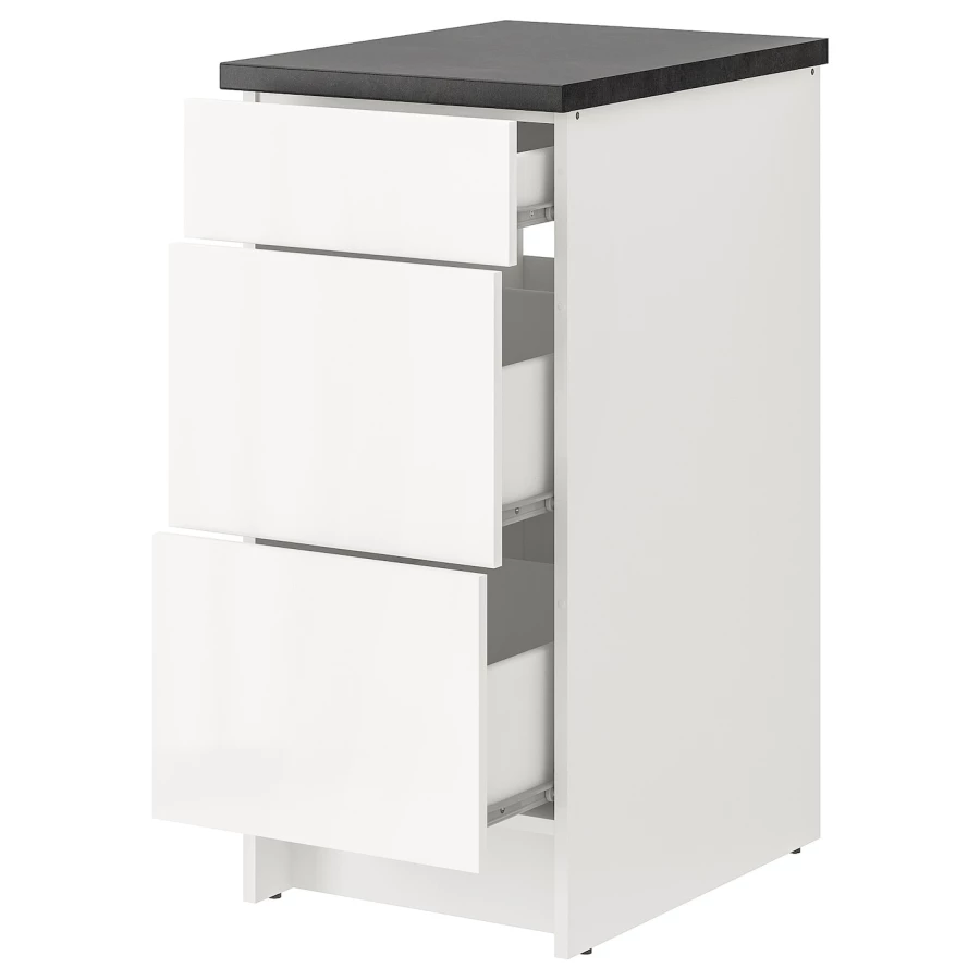 Базовый шкаф с выдвижными ящиками - IKEA KNOXHULT, белый, Кноксхульт ИКЕА (изображение №1)