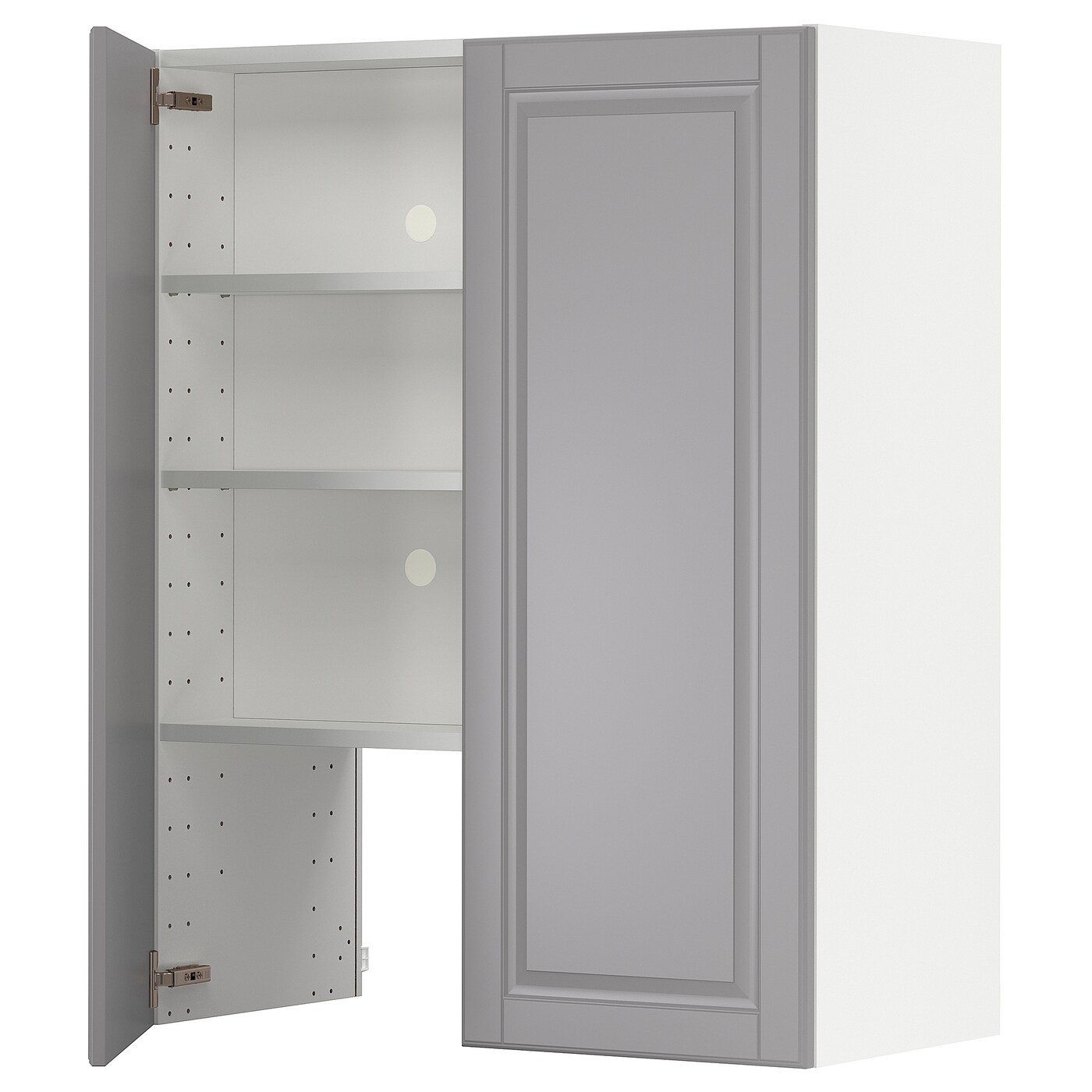 Навесной шкаф - METOD IKEA/ МЕТОД ИКЕА, 80х100 см, белый/серый