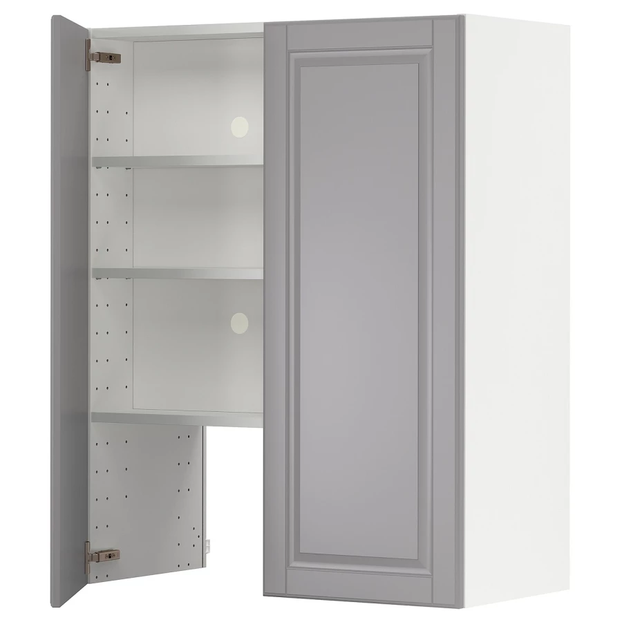 Навесной шкаф - METOD IKEA/ МЕТОД ИКЕА, 80х100 см, белый/серый (изображение №1)