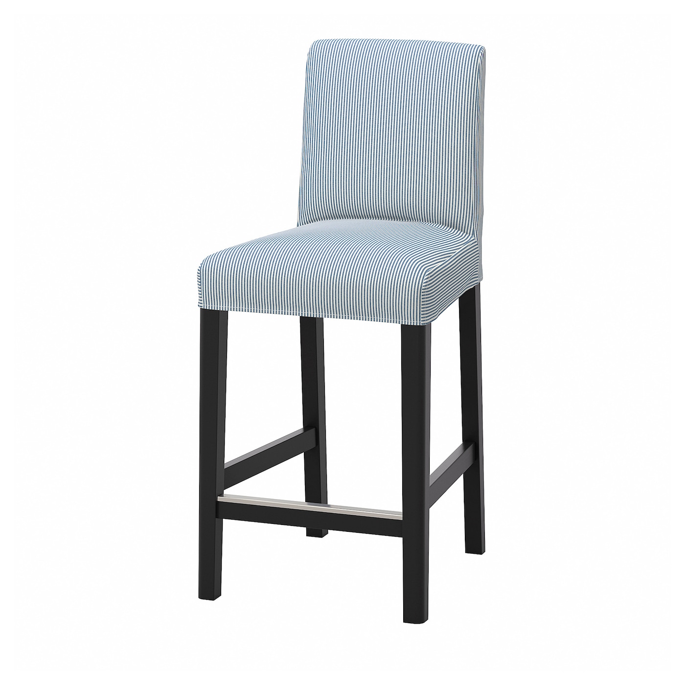 Барный стул со спинкой - BERGMUND IKEA/БЕРГМУНД ИКЕА, 97х45х48см, голубой