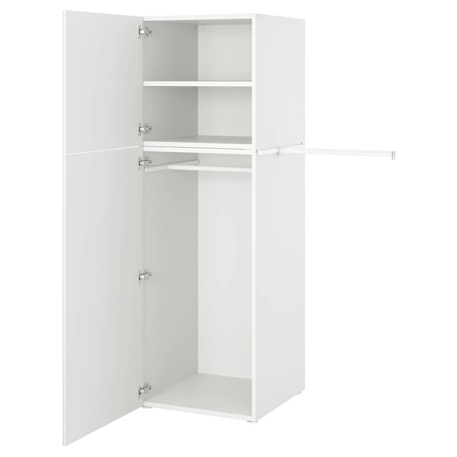 Платяной шкаф - IKEA PLATSA/FONNES  / ПЛАТСА/ФОННЕС ИКЕА, 107x57x181 см, белый (изображение №1)