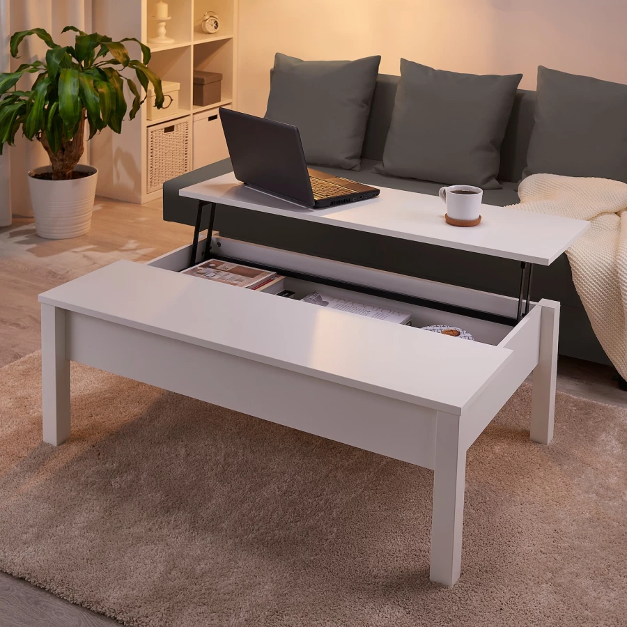 Журнальный стол - IKEA ИКЕА TRULSTORP, 115x70 см, белый (изображение №3)