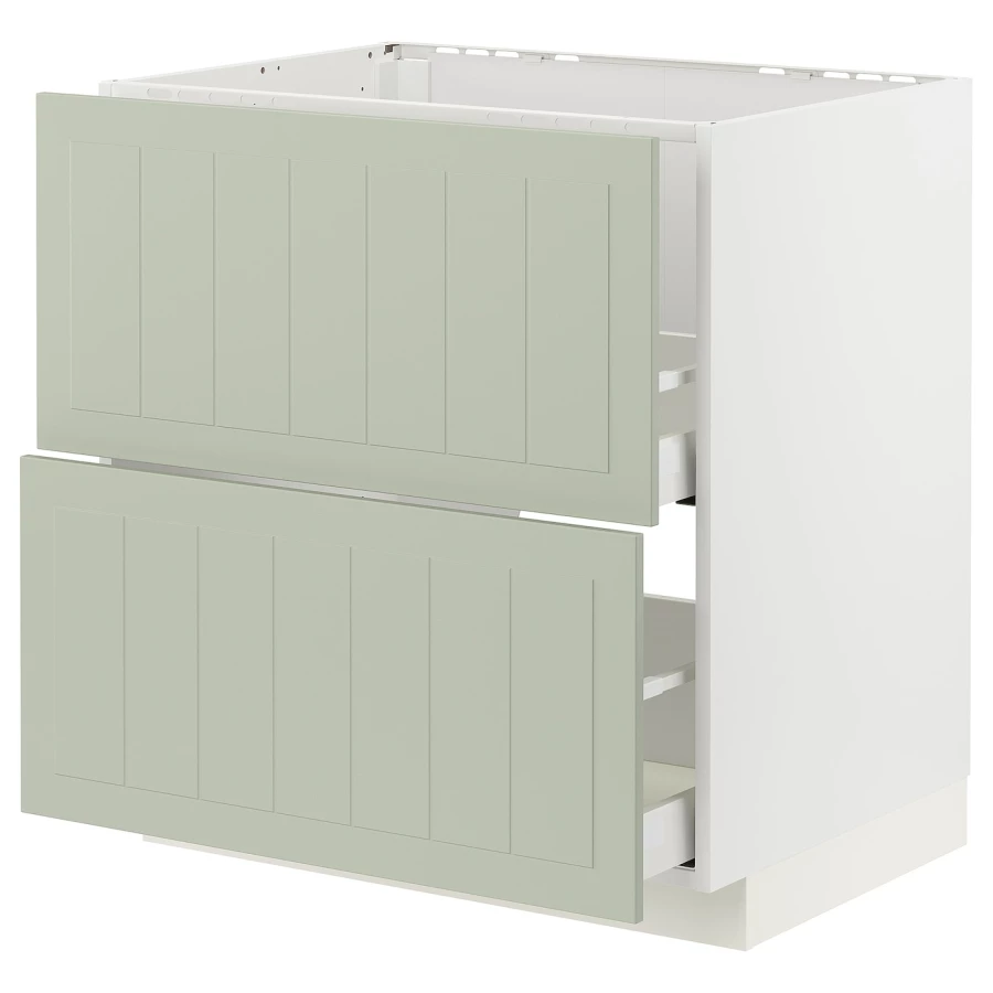 Напольный шкаф - METOD / MAXIMERA IKEA/ МЕТОД/ МАКСИМЕРА ИКЕА,  80х60 см, белый/мятный (изображение №1)