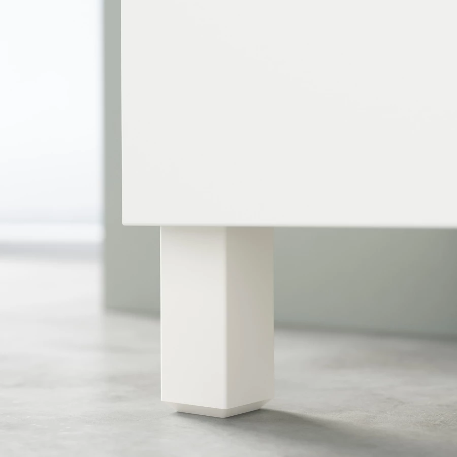 Тумба под ТВ с ящиками - IKEA BESTÅ/BESTA/БЕСТО ИКЕА, 42х48х120 см, белый/серый (изображение №5)