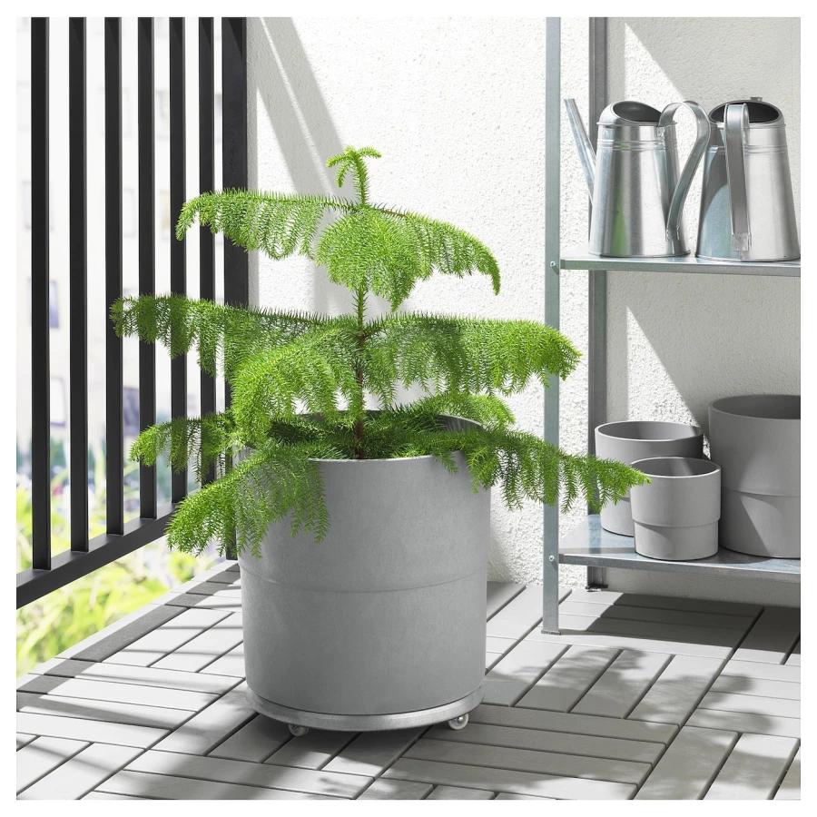 Горшок для растений - IKEA NYPON, 32 см, серый, НИПОН ИКЕА (изображение №2)