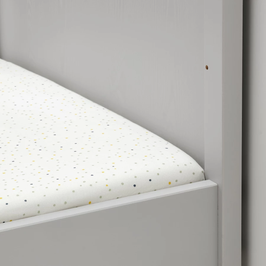 Простыня на кроватку - DRÖMSLOTT / DRОMSLOTT  IKEA/ ДРЁМСЛОТТ ИКЕА,   120х60 см, белый (изображение №3)