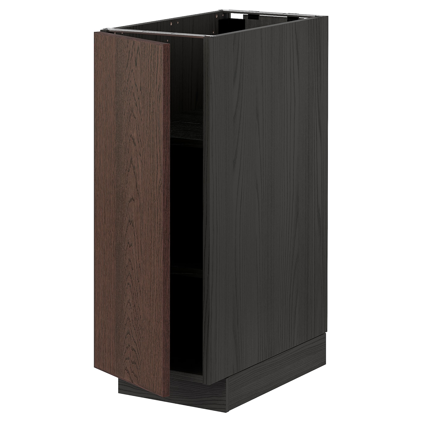 Напольный шкаф - IKEA METOD, 88x62x30см, черный/коричневый, МЕТОД ИКЕА