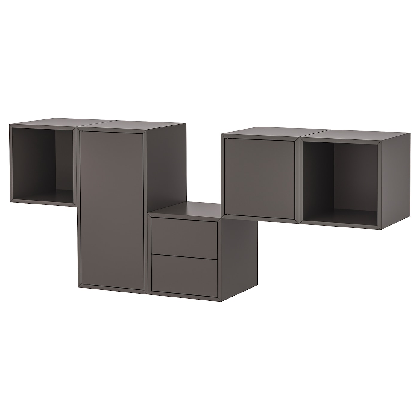 Комбинация с навесным шкафом - IKEA EKET, 175x35x70 см, темно-серый, ЭКЕТ ИКЕА