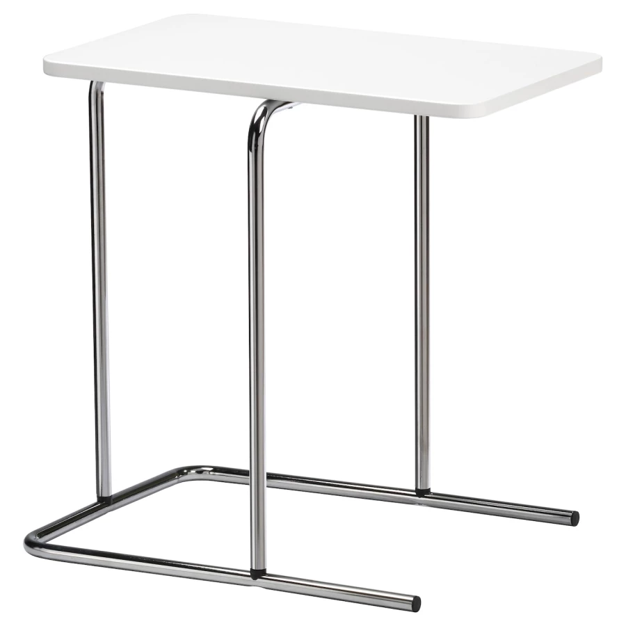 Столик придиванный -  IKEA RIAN/ РИАН ИКЕА, 50х50х30 см, белый (изображение №1)