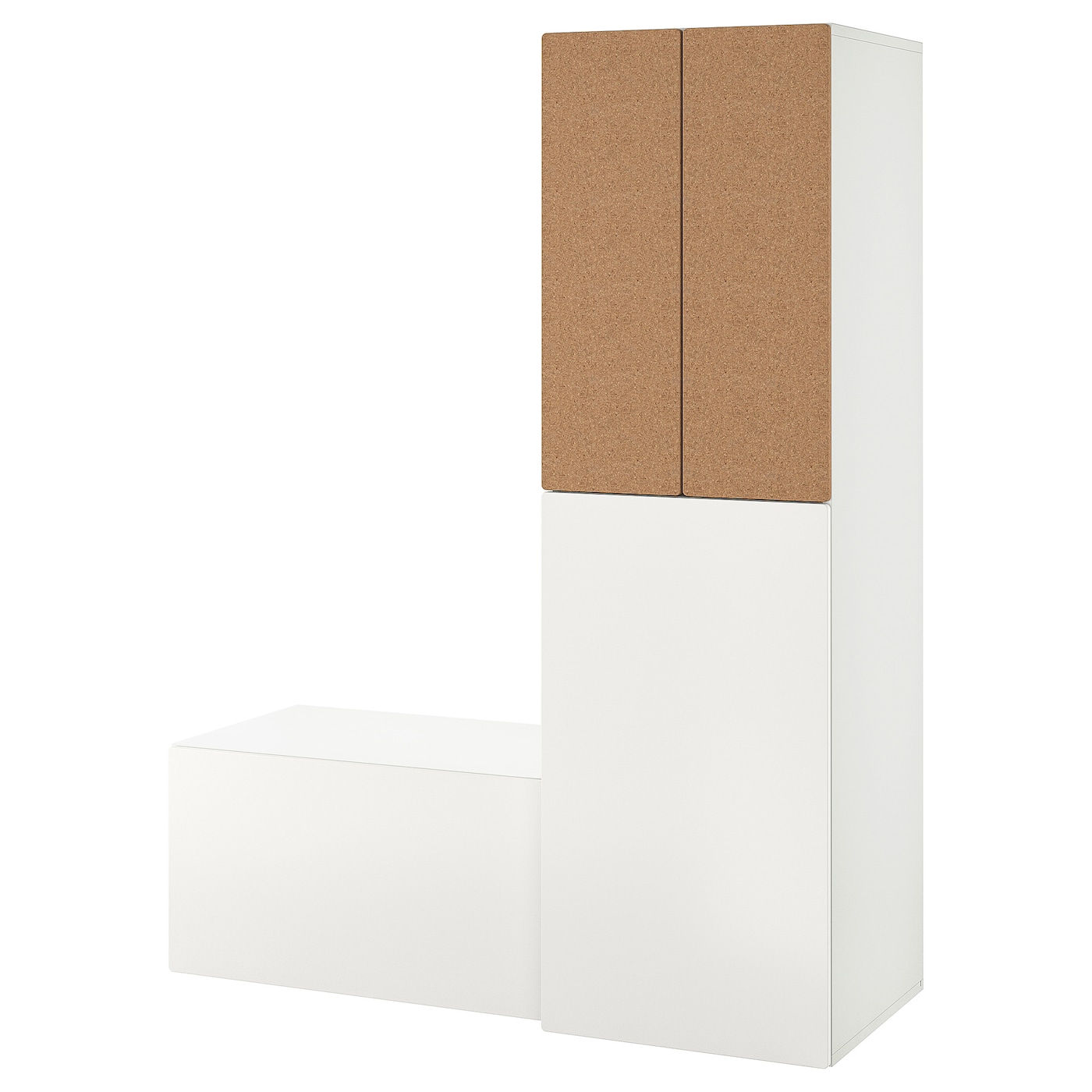 Детская гардеробная комбинация - IKEA PLATSA SMÅSTAD/SMASTAD, 196x57x150см, белый, ПЛАТСА СМОСТАД ИКЕА