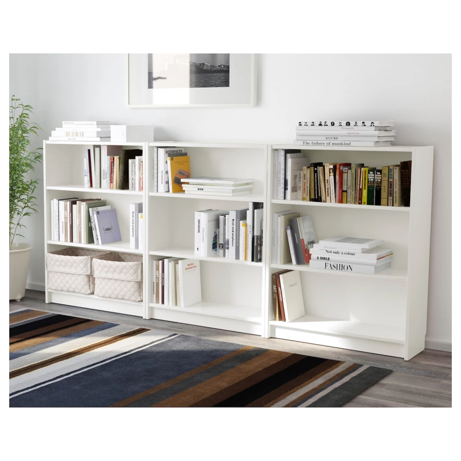 Открытый книжный шкаф - BILLY IKEA/БИЛЛИ ИКЕА, 28х240х106 см, белый (изображение №2)