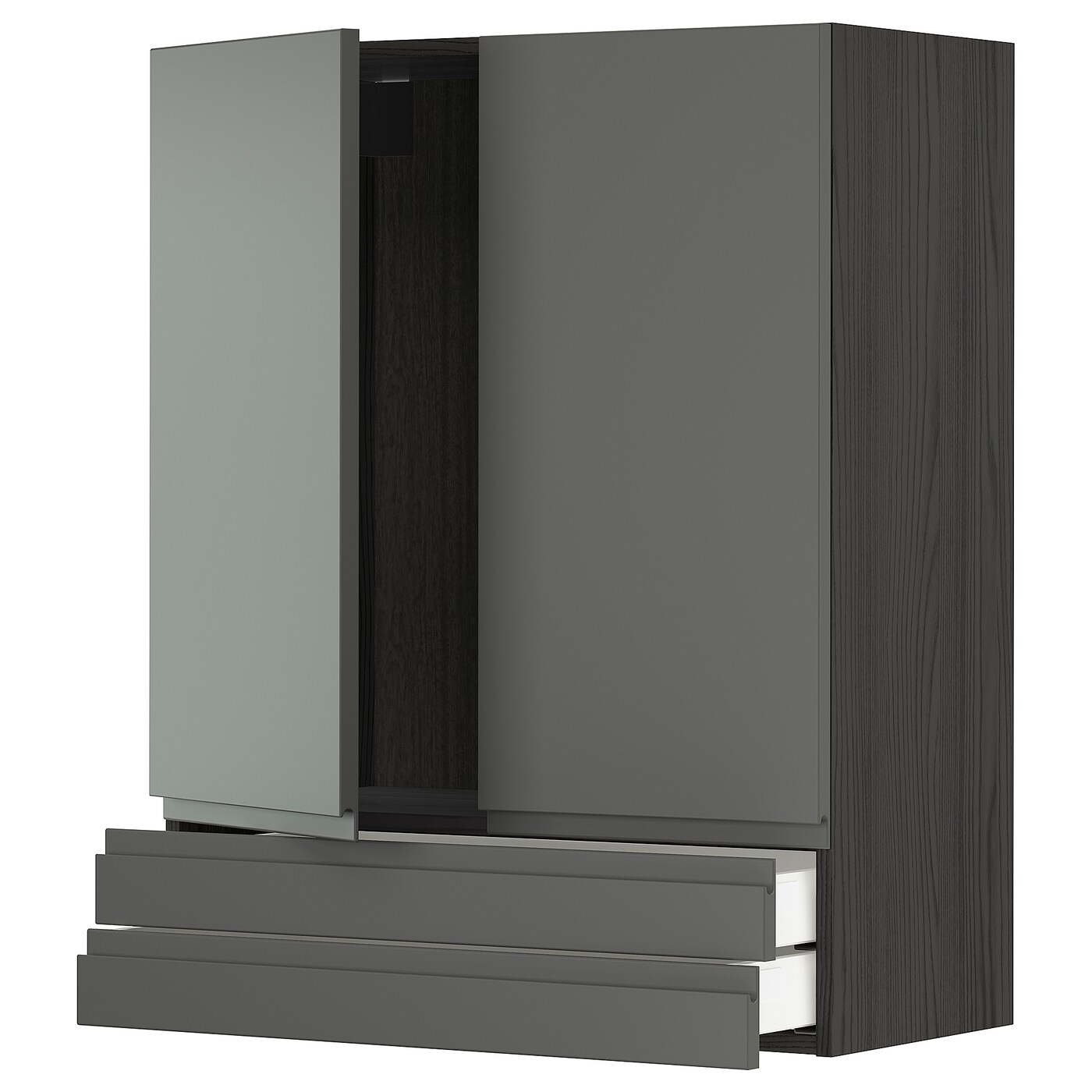 Шкаф - METOD / MAXIMERA IKEA/  МЕТОД/МАКСИМЕРА ИКЕА, 100х80 см, черный