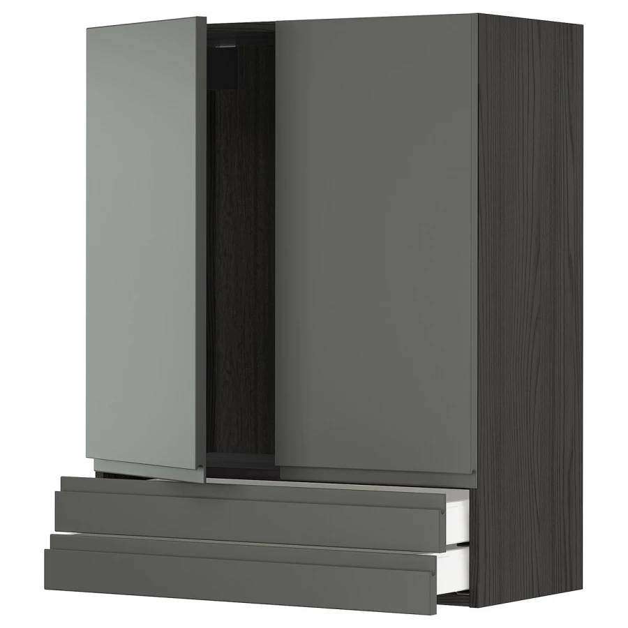 Шкаф - METOD / MAXIMERA IKEA/  МЕТОД/МАКСИМЕРА ИКЕА, 100х80 см, черный (изображение №1)