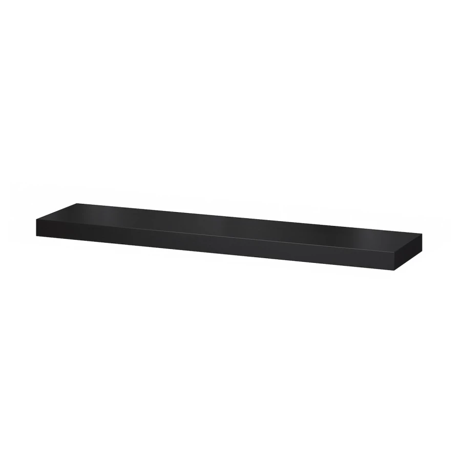 Полка настенная без ножки - IKEA LACK/ЛАКК ИКЕА, 110x26 см, черный (изображение №1)