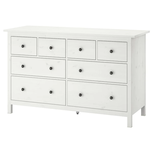 Комод с 8 ящиками - IKEA HEMNES, 96x160 см, белый, ХЕМНЭС ИКЕА