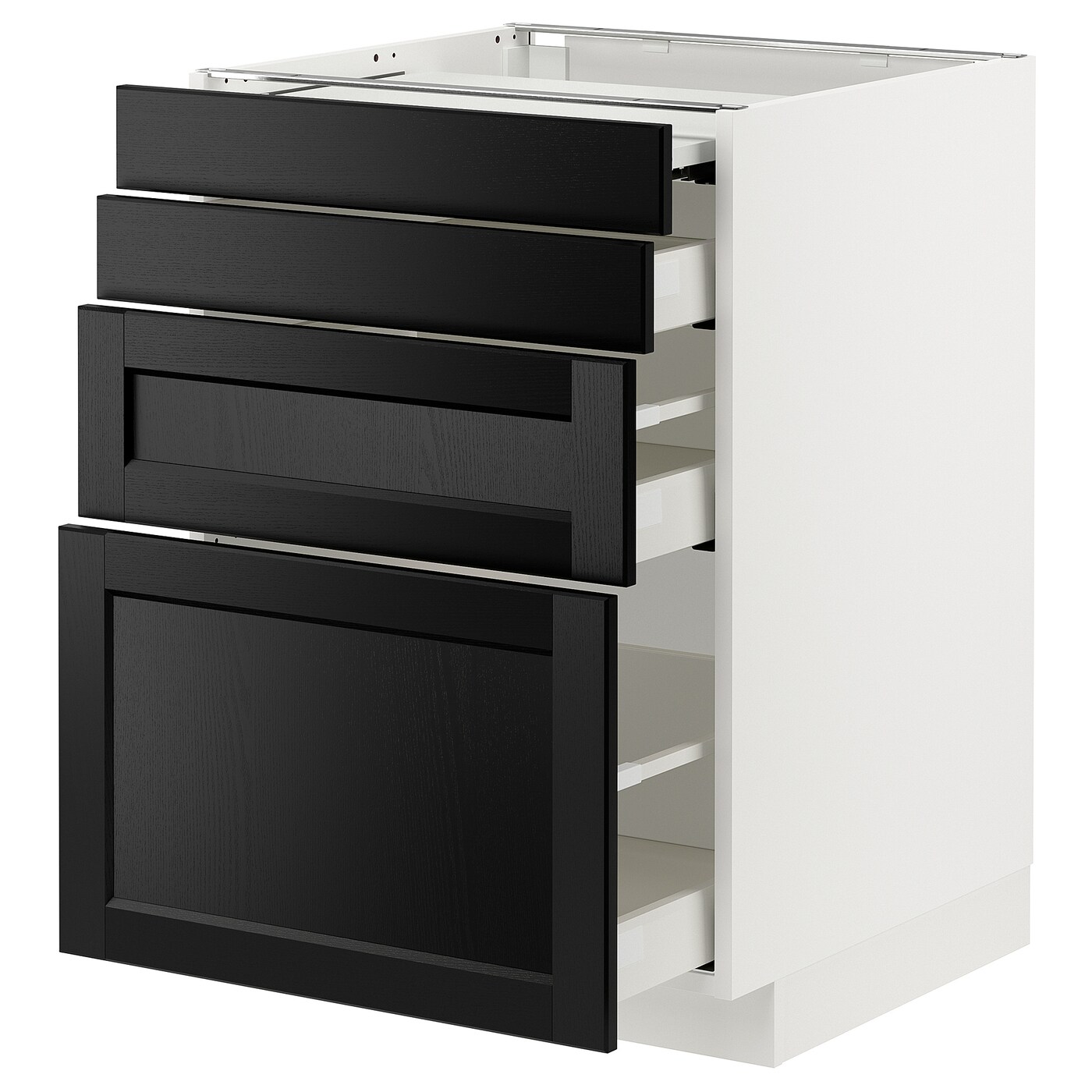 Напольный шкаф - METOD / MAXIMERA IKEA/ МЕТОД/ МАКСИМЕРА ИКЕА,  88х60 см, белый/черный