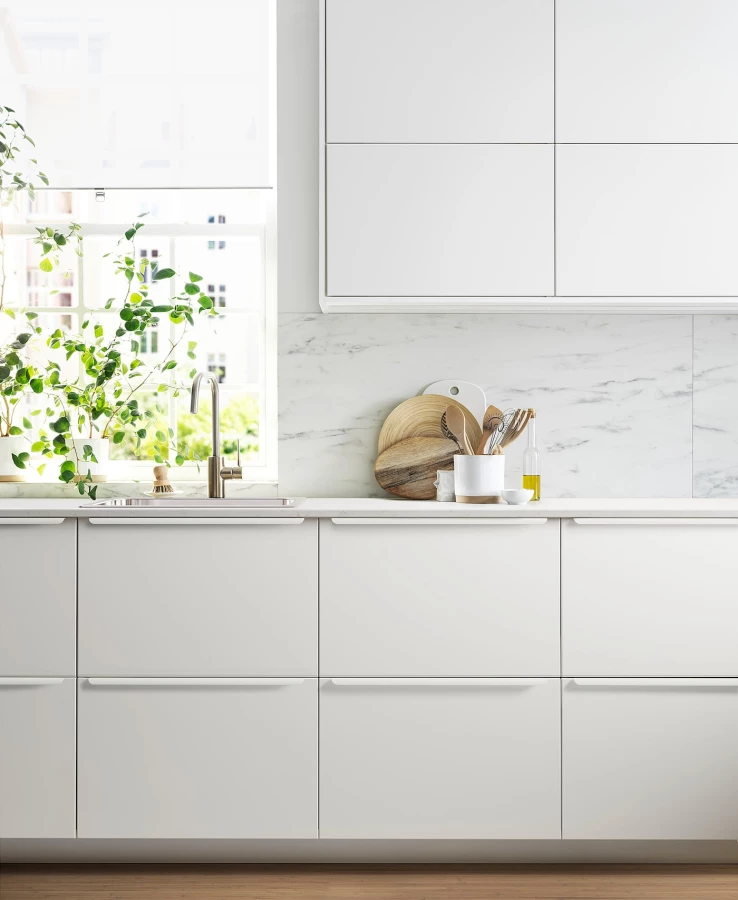 Высокий кухонный шкаф - IKEA METOD/МЕТОД ИКЕА, 200х60х60 см, белый (изображение №3)
